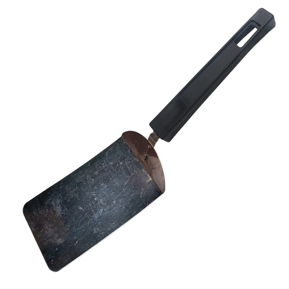 Vntg MCM Foley Short Spatula. Stainless Steel & Black Plastic. Made In USA. 10